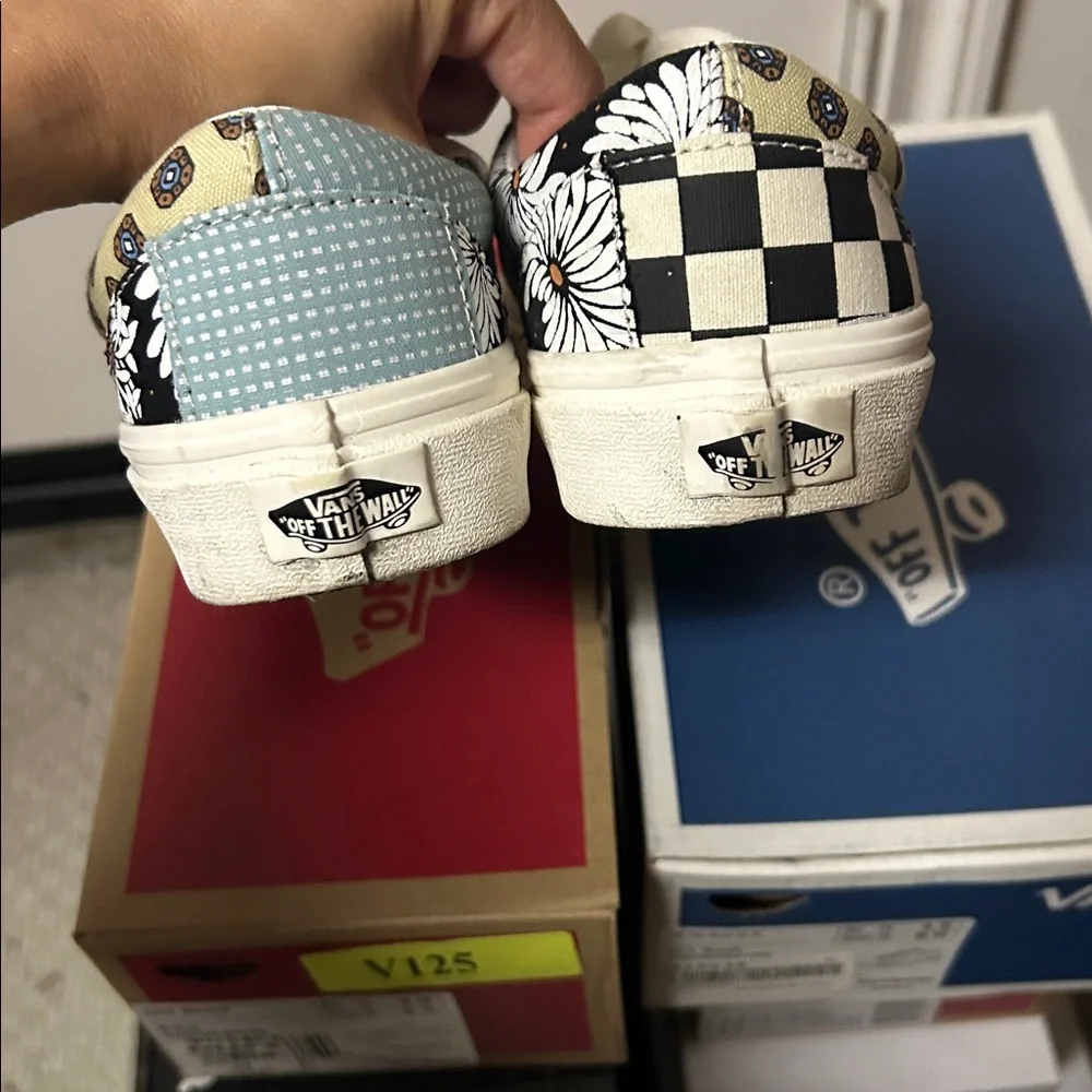 Vans Womens Patchwork Sneakers - Black, Brown, Blue - Picture 3 of 5